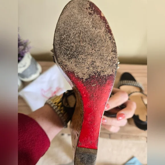 Christian Louboutin Cork Wedge Heels - Picture 4 of 4